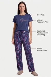 Sweet Dreams Graphic Printed Pyjama Set - Iconic Navy — thumbnail 3